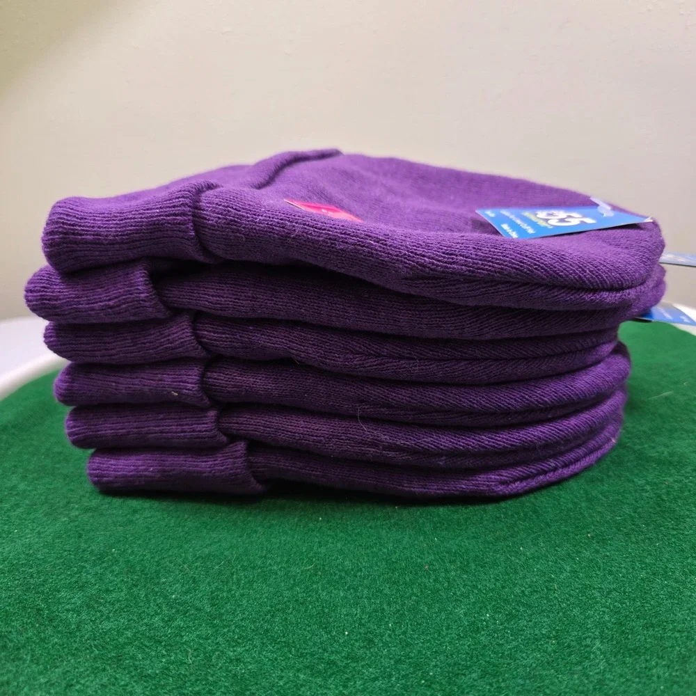 55 THERMALSPORT Fur Lined Cuff Hats Ladies Purple One Size NWT Qty‎ 6